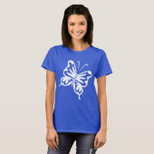 Retro Butterfly - weiß T-Shirt (Vorne ganz)