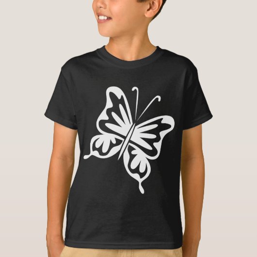 Retro Butterfly - weiß T-Shirt (Vorderseite)