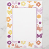 Retro Butterfly zum Geburtstag Willkommen (Rückseite)