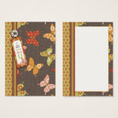 Retro Butterfys TY-Geschenk-Tag (Vorne & Hinten)