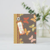 Retro Butterfys TY Postkarte (Stehend Vorderseite)