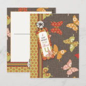 Retro Butterfys TY Postkarte (Vorne/Hinten)