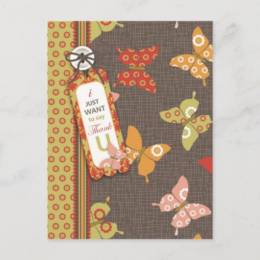 Retro Butterfys TY Postkarte (Vorderseite)