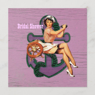 retro Button des Ankers herauf Einladung