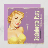 retro Button des Modmusters herauf Einladung (Vorne/Hinten)