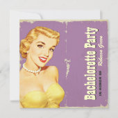 retro Button des Modmusters herauf Einladung (Vorderseite)