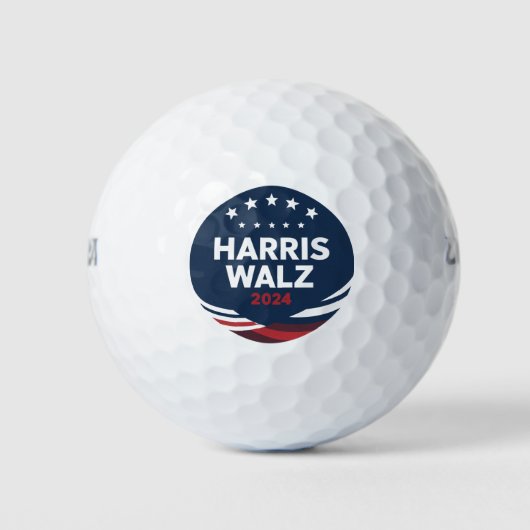 Retro Button Election for Democrats Harris Waltz Golfball (Vorderseite)