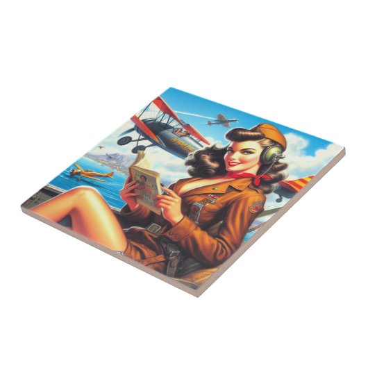 Retro-Button Fliese (Seite)