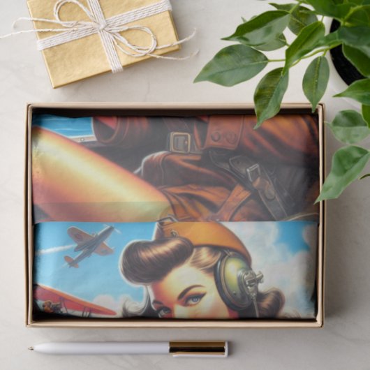 Retro-Button Seidenpapier (Geschenk)