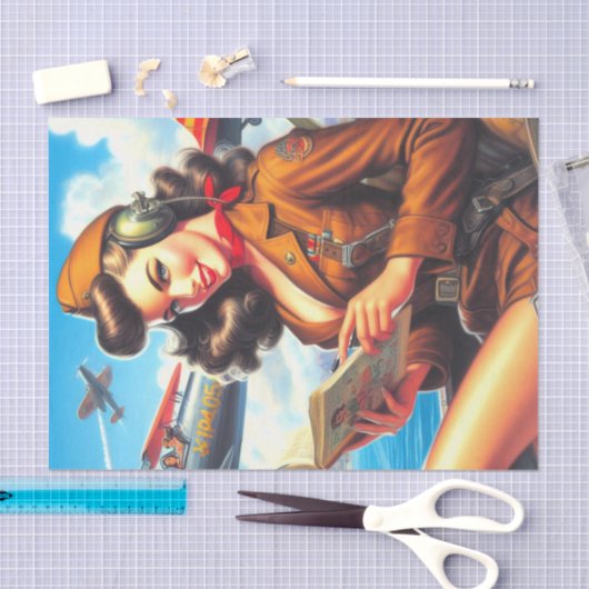 Retro-Button Seidenpapier (Handwerk)