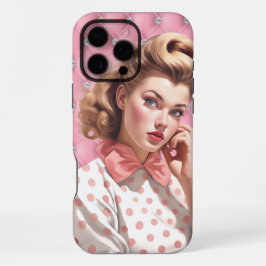 Retro Button-Up Girl iPhone 16 Pro Max Hülle