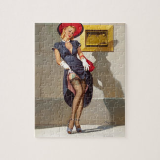 Retro Button-Up Girl Puzzle