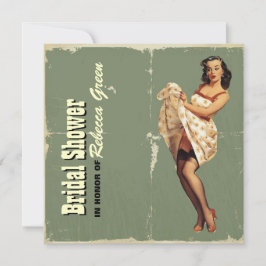 Retro-Button-Up-Girl-Rockabilly-Junggeselinnen-Abs Einladung