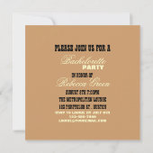 Retro-Button-Up-Girl-Rockabilly-Junggeselinnen-Abs Einladung (Rückseite)