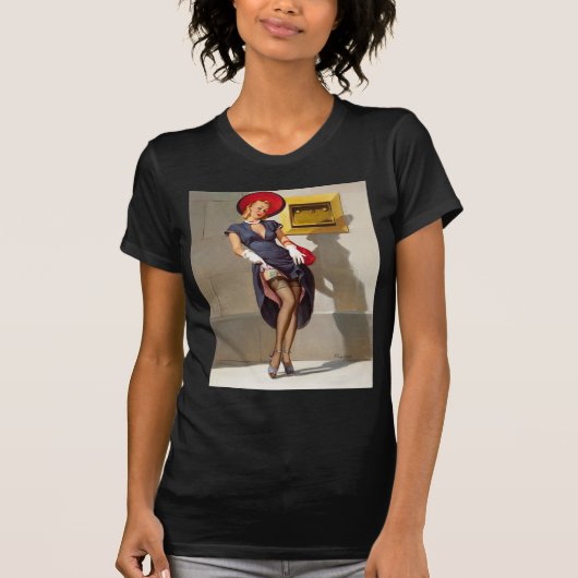 Retro Button-Up Girl T-Shirt (Vorderseite)