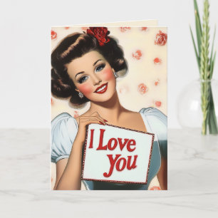 Retro-Button-Up-Liebe Einladung