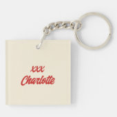 Retro-Button-Up-Liebe Schlüsselanhänger (Rückseite)