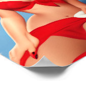 Retro Button-Up Poster mit Sinnlicher Drehung (Ecke)