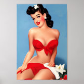 Retro Button-Up Poster mit Sinnlicher Drehung (Vorne)