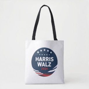 Retro-Button-Wahl für Demokraten Harris Waltz Tasche