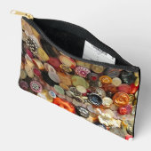 Retro Button Wristlet Zubehörtasche (Offen)