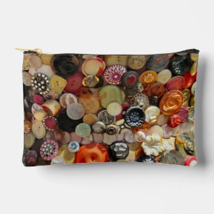 Retro Button Wristlet Zubehörtasche