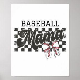 Retro Bysebyll Mama Checkered Bysebyll für Mama Mo Poster