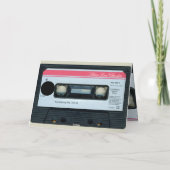 Retro C Audiotape 50. Geburtstag recto-verso Name  Karte (Rückseite)