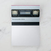 Retro C Audiotape 50. Geburtstag recto-verso Name  Karte (Innenseite)