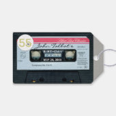 Retro C Audiotape 55. Geburtstag Danke, Geschenkta Geschenkanhänger (Vorderseite (Horizontal))