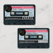 Retro C Audiotape Cassette 80er DJ Business Cards Visitenkarte (Vorne/Hinten)