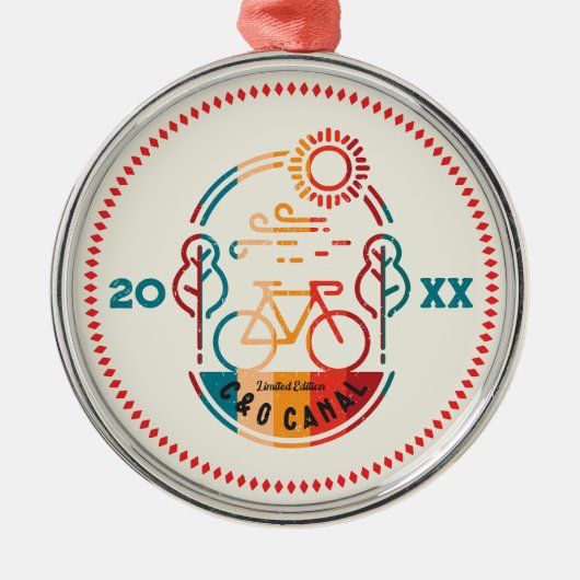 Retro C und O Canal Bike Trail. Ornament Aus Metall (Vorne)