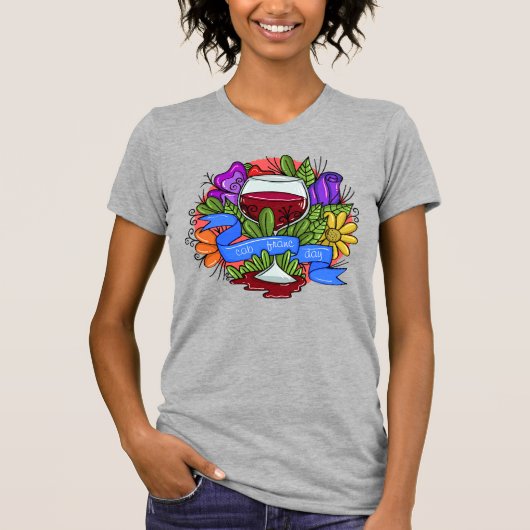 Retro Cabernet Franc Day, floralartiger Wein T-Shirt (Vorderseite)