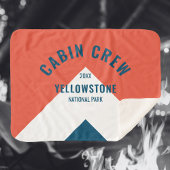 Retro Cabin Crew Peronalized Destination Red Navy Sherpadecke