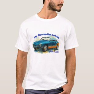 Retro Cabrio Splash Art T-Shirt – personalisierbar