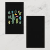 Retro Cactus Bildung Botanische Sukkuläre Pflanze Visitenkarte (Vorne/Hinten)