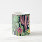 Retro Cactus Design: Nahtlose Textur Kaffeetasse (Mittel)