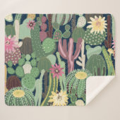 Retro Cactus Design: Nahtlose Textur Sherpadecke (Vorderseite (Horizontal))