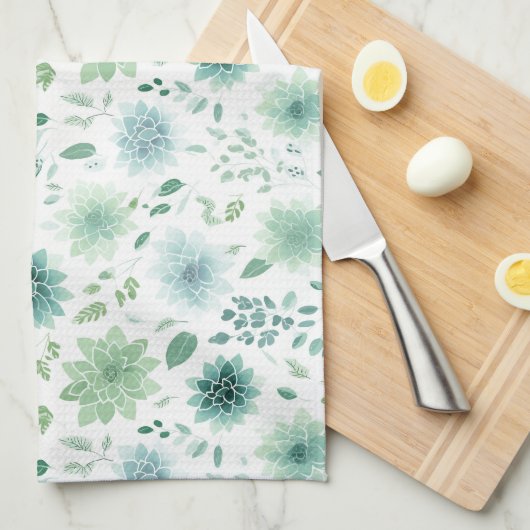 Retro Cactus Kitchtuch Geschirrtuch (Viertel Falte)