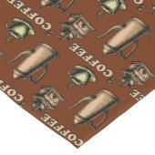 Retro-Café-Cafe-Muster Kurzer Tischläufer (Ecke)