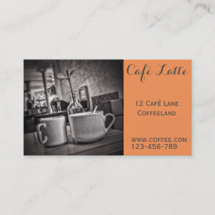 Retro-Café Coffee-Shop vintage stilvoll Visitenkarte