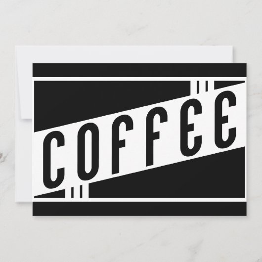 Retro-Café Einladung (Vorderseite)