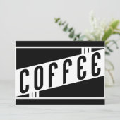 Retro-Café Einladung (Stehend Vorderseite)