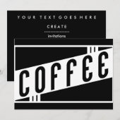 Retro-Café Einladung (Vorne/Hinten)