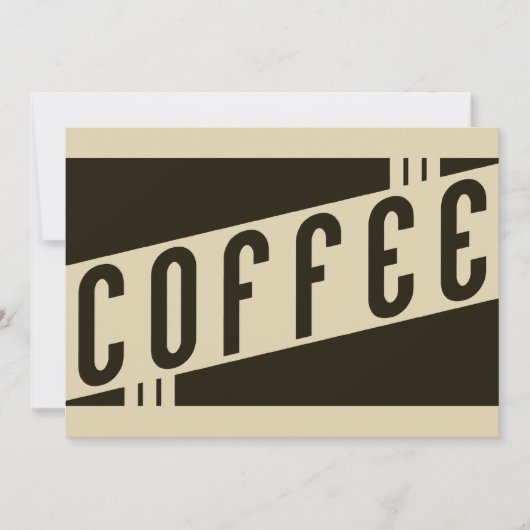 Retro-Café Einladung (Vorderseite)