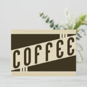 Retro-Café Einladung (Stehend Vorderseite)