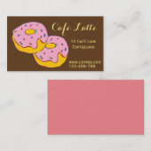 Retro Café Kaffeehaus niedliche Donuts Visitenkarte (Vorne/Hinten)