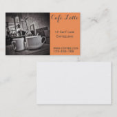 Retro Café Kaffeehaus Vintag stilvoll Visitenkarte (Vorne/Hinten)