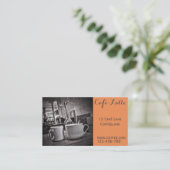 Retro Café Kaffeehaus Vintag stilvoll Visitenkarte (Stehend Vorderseite)