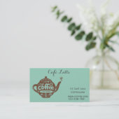 Retro Café Kaffeehaus Vintag stilvoll Visitenkarte (Stehend Vorderseite)
